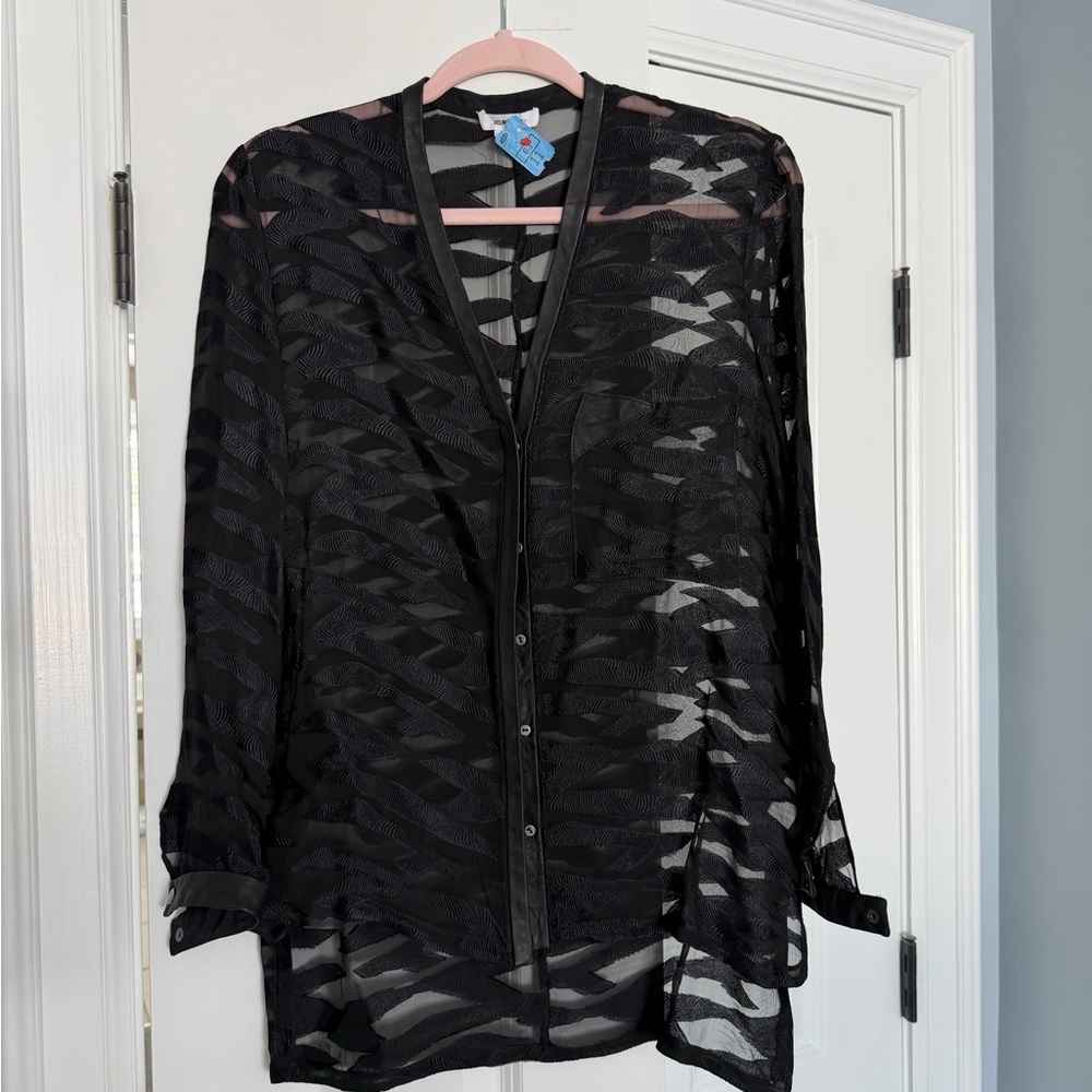 Helmut Lang Black Sheer Top